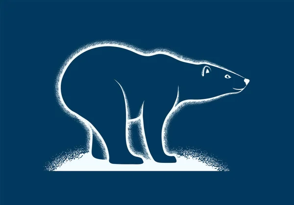 Bilden Isbjörn Vektor Symbol — Stock vektor