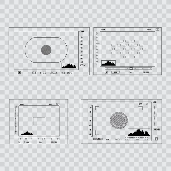 Видоискатель Камеры Прозрачном Фоне — стоковый вектор