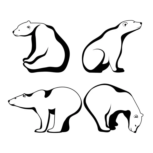 Polar Bear Symbool Van Het Noordpoolgebied — Stockvector