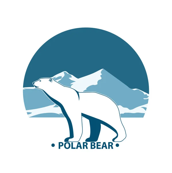 Lední Medvěd Symbol Arktidy — Stockový vektor