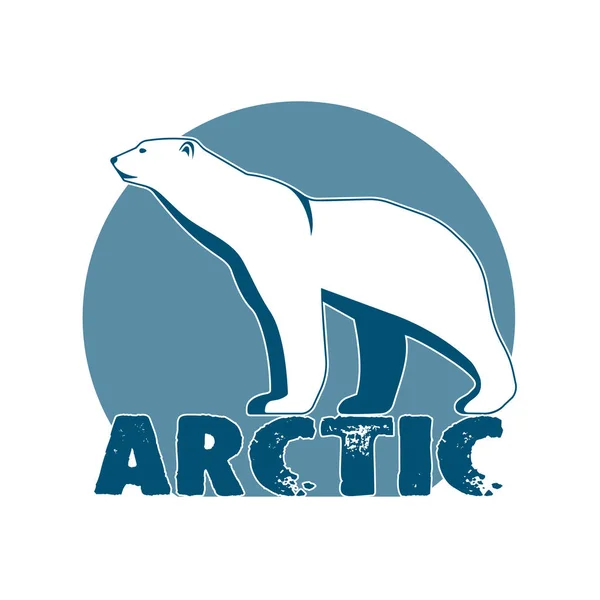 Symbolem Niedźwiedź Polarny Arktyczny — Wektor stockowy