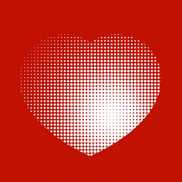 Coeur Partir Points Dans Style Grunge — Image vectorielle