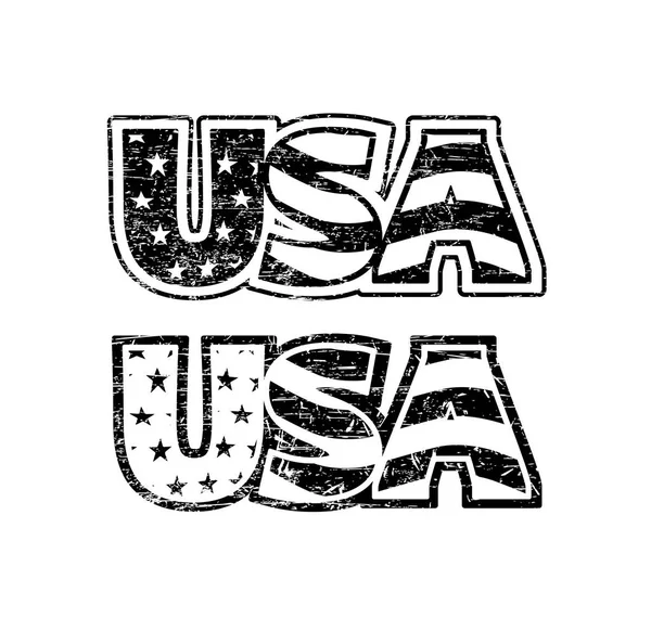 Usa Inscription Texture Style Grunge Minable — Image vectorielle