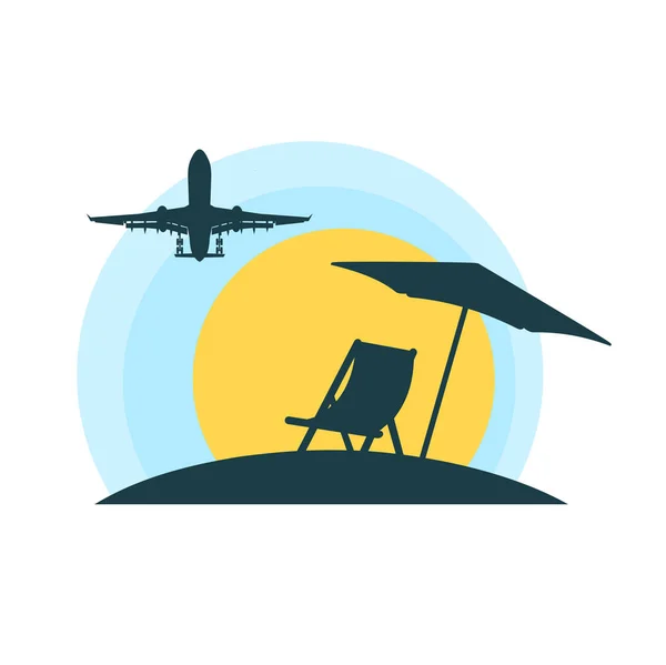 Icono vectorial concepto de vacaciones de verano — Archivo Imágenes Vectoriales