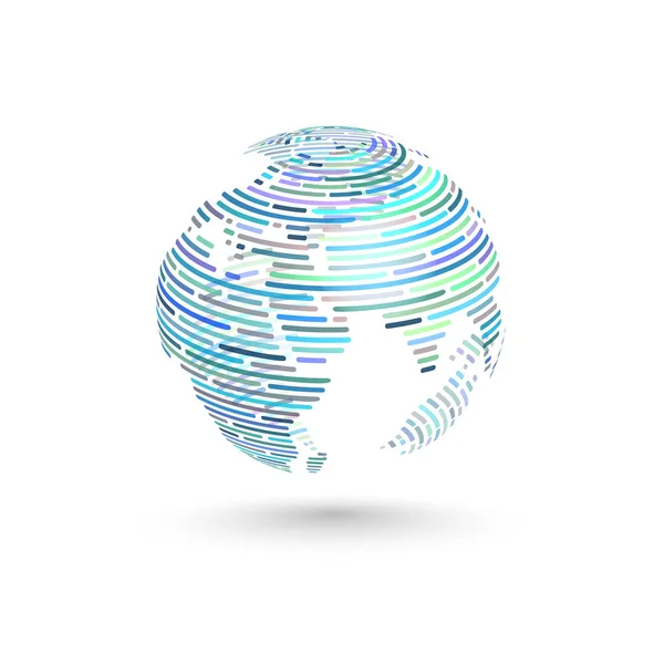 3d globo em forma abstrata — Vetor de Stock