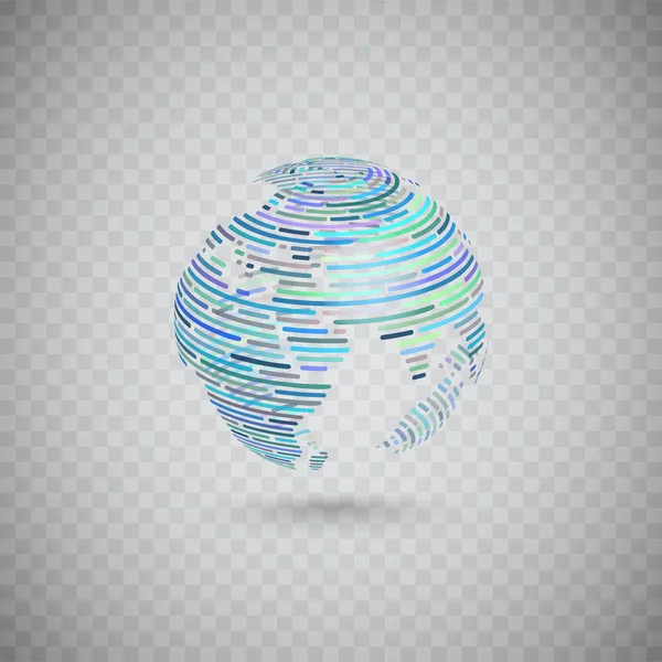 3d глобус в абстрактной форме — стоковый вектор