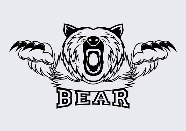 Icône vectorielle ours en colère — Image vectorielle
