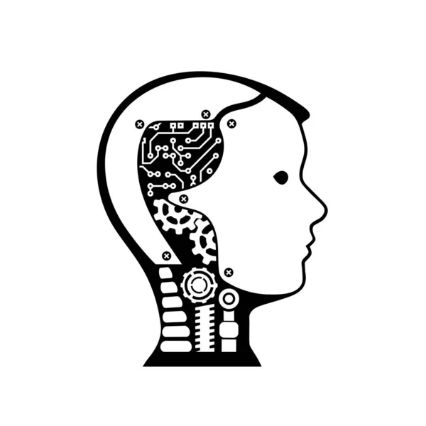 Icône robot organisme cybernétique — Image vectorielle