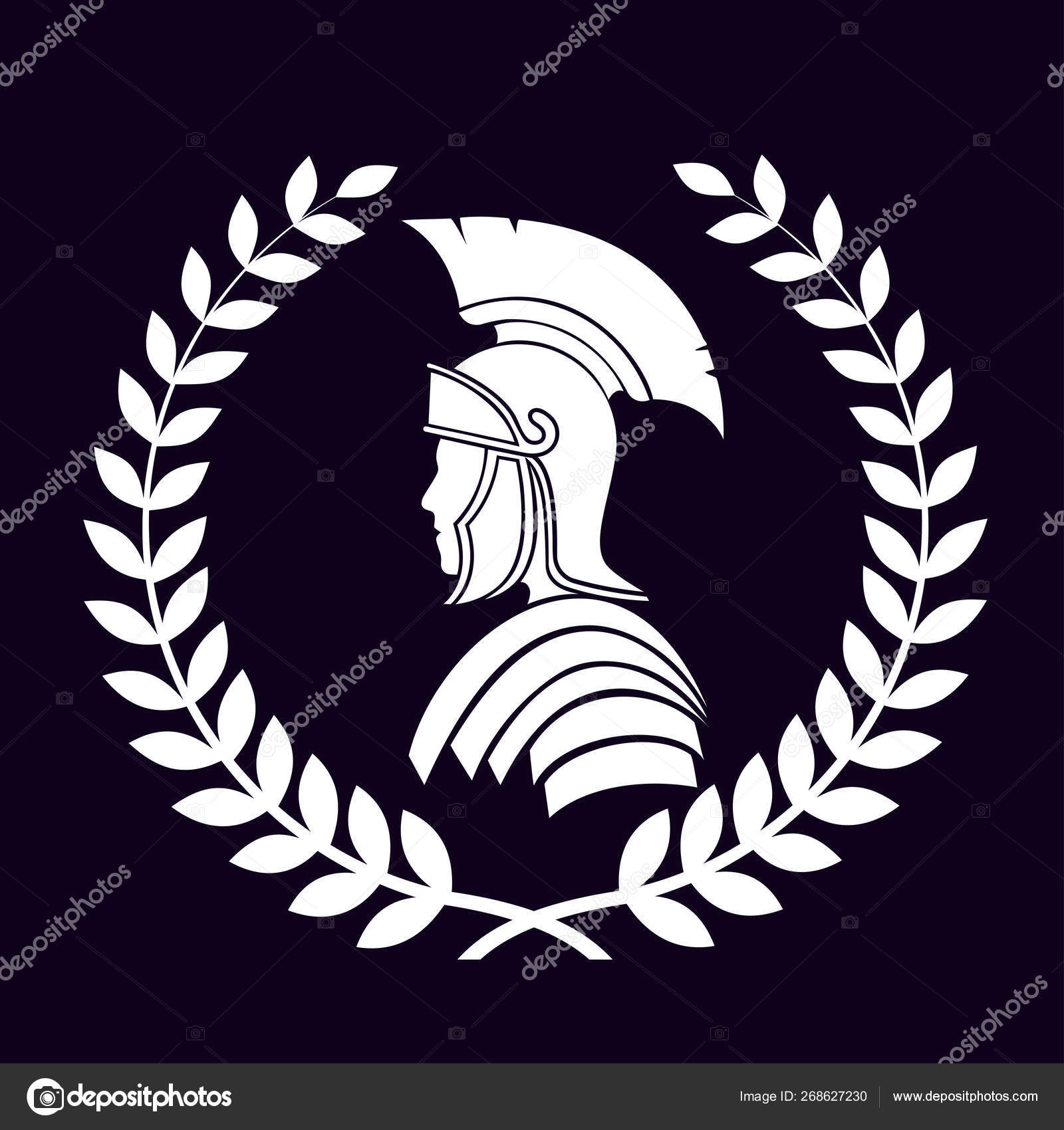 Roman centurion icon in laurel wreath Stock Vector Image by ©matc