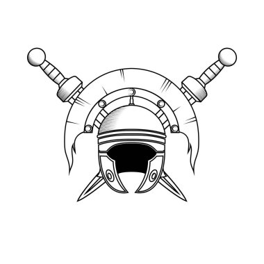 roma centurion kask vektör illüstrasyon