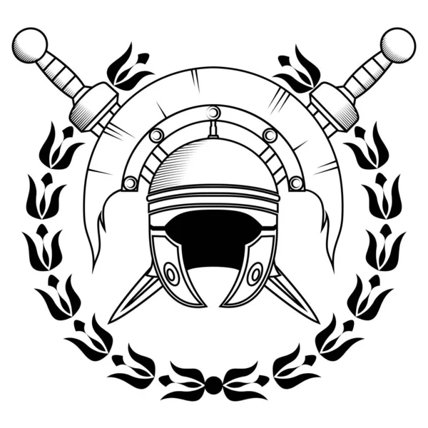 Illustrazione vettoriale del casco centurione romano — Vettoriale Stock