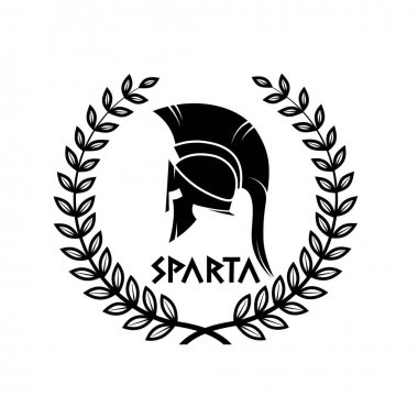 old shabby symbol of  Spartan warrior clipart