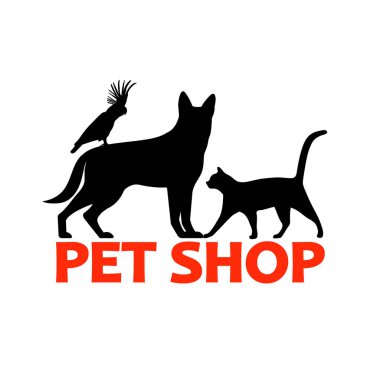 pet shop sembol vektör simgesi 