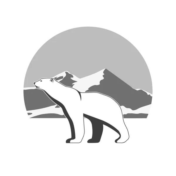 北极的北极熊象征 — 图库矢量图片