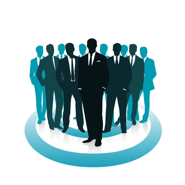 Group Businessmen Leadership Concept Vector Illustration — Stock Vector