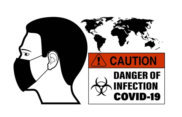 Illustration Vectorielle Signe Danger Épidémiologique — Image vectorielle