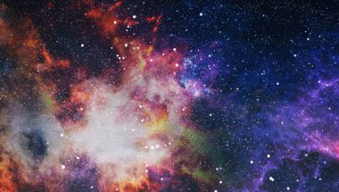 Uzaydaki gezegenler, yıldızlar ve galaksiler uzay keşiflerinin güzelliğini gösteriyor. NASA tarafından döşenmiş elementler