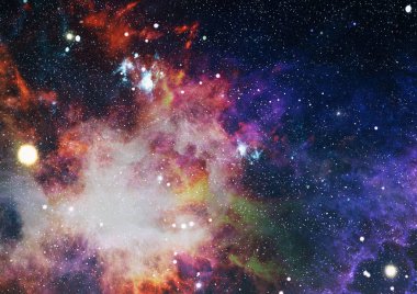 Uzaydaki gezegenler, yıldızlar ve galaksiler uzay keşiflerinin güzelliğini gösteriyor. NASA tarafından döşenmiş elementler