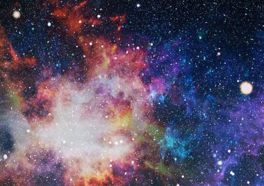 Uzaydaki gezegenler, yıldızlar ve galaksiler uzay keşiflerinin güzelliğini gösteriyor. NASA tarafından döşenmiş elementler