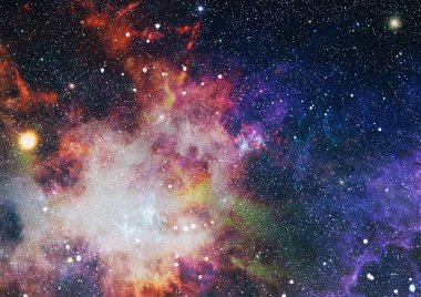 Uzaydaki gezegenler, yıldızlar ve galaksiler uzay keşiflerinin güzelliğini gösteriyor. NASA tarafından döşenmiş elementler