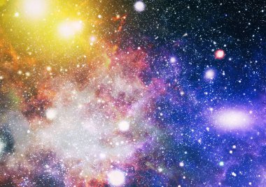 Uzaydaki gezegenler, yıldızlar ve galaksiler uzay keşiflerinin güzelliğini gösteriyor. NASA tarafından döşenmiş elementler