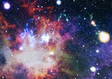 Uzaydaki gezegenler, yıldızlar ve galaksiler uzay keşiflerinin güzelliğini gösteriyor. NASA tarafından döşenmiş elementler