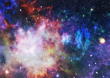 Uzaydaki gezegenler, yıldızlar ve galaksiler uzay keşiflerinin güzelliğini gösteriyor. NASA tarafından döşenmiş elementler