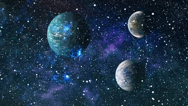 planets, stars and galaxies in outer space showing the beauty of space exploration. Elements furnished by NASA