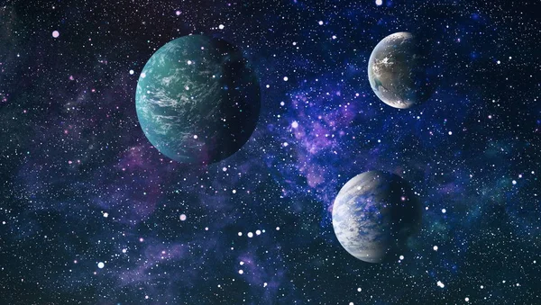 Planeten Sterne Und Galaxien Weltall Die Die Schönheit Der Weltraumforschung — Stockfoto