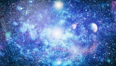 birçok ışık yılı uzakta dünya derin uzayda yıldız alanı. Bu görüntü nasa tarafından döşenmiş unsurları