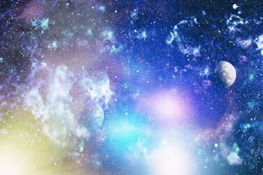 birçok ışık yılı uzakta dünya derin uzayda yıldız alanı. Bu görüntü nasa tarafından döşenmiş unsurları