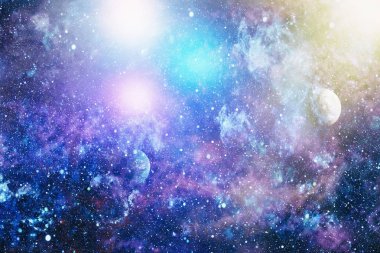 birçok ışık yılı uzakta dünya derin uzayda yıldız alanı. Bu görüntü nasa tarafından döşenmiş unsurları