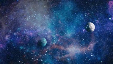 birçok ışık yılı uzakta dünya derin uzayda yıldız alanı. Bu görüntü nasa tarafından döşenmiş unsurları