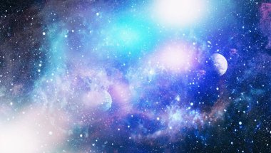 birçok ışık yılı uzakta dünya derin uzayda yıldız alanı. Bu görüntü nasa tarafından döşenmiş unsurları