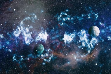 birçok ışık yılı uzakta dünya derin uzayda yıldız alanı. Bu görüntü nasa tarafından döşenmiş unsurları