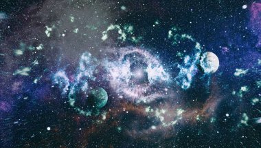 birçok ışık yılı uzakta dünya derin uzayda yıldız alanı. Bu görüntü nasa tarafından döşenmiş unsurları