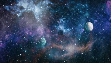 birçok ışık yılı uzakta dünya derin uzayda yıldız alanı. Bu görüntü nasa tarafından döşenmiş unsurları