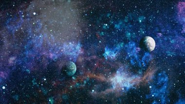 birçok ışık yılı uzakta dünya derin uzayda yıldız alanı. Bu görüntü nasa tarafından döşenmiş unsurları