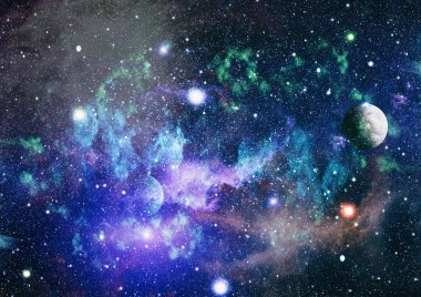 birçok ışık yılı uzakta dünya derin uzayda yıldız alanı. Bu görüntü nasa tarafından döşenmiş unsurları