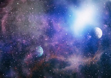 birçok ışık yılı uzakta dünya derin uzayda yıldız alanı. Bu görüntü nasa tarafından döşenmiş unsurları