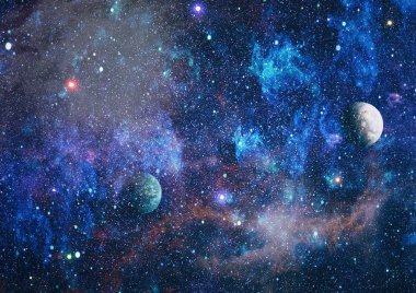 birçok ışık yılı uzakta dünya derin uzayda yıldız alanı. Bu görüntü nasa tarafından döşenmiş unsurları