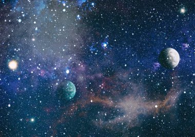 birçok ışık yılı uzakta dünya derin uzayda yıldız alanı. Bu görüntü nasa tarafından döşenmiş unsurları