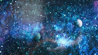 birçok ışık yılı uzakta dünya derin uzayda yıldız alanı. Bu görüntü nasa tarafından döşenmiş unsurları