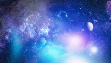 birçok ışık yılı uzakta dünya derin uzayda yıldız alanı. Bu görüntü nasa tarafından döşenmiş unsurları