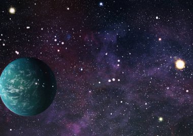 Güzel bulutsu, yıldızlar ve galaksiler. Nasa tarafından döşenmiş bu görüntü unsurları.