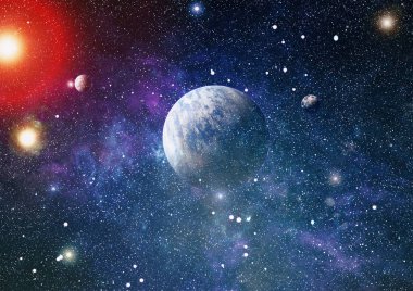 Güzel bulutsu, yıldızlar ve galaksiler. Nasa tarafından döşenmiş bu görüntü unsurları.