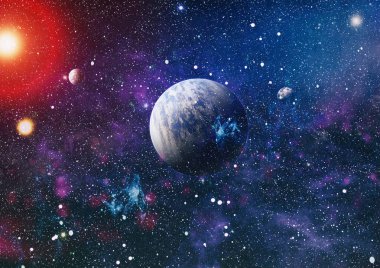 Güzel bulutsu, yıldızlar ve galaksiler. Nasa tarafından döşenmiş bu görüntü unsurları.