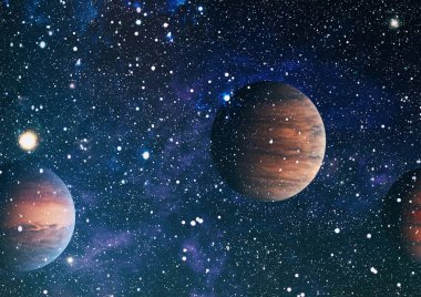 Fütürist soyut alan arkaplanı. Yıldızlı ve nebulalı gece gökyüzü. Bu görüntünün elementleri NASA tarafından desteklenmektedir