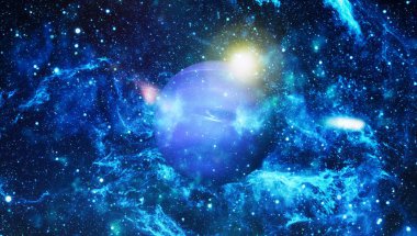 Uzaydaki gezegenler, yıldızlar ve galaksiler uzay keşiflerinin güzelliğini gösteriyor. NASA tarafından döşenmiş elementler