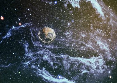 Uzaydaki gezegenler, yıldızlar ve galaksiler uzay keşiflerinin güzelliğini gösteriyor. NASA tarafından döşenmiş elementler